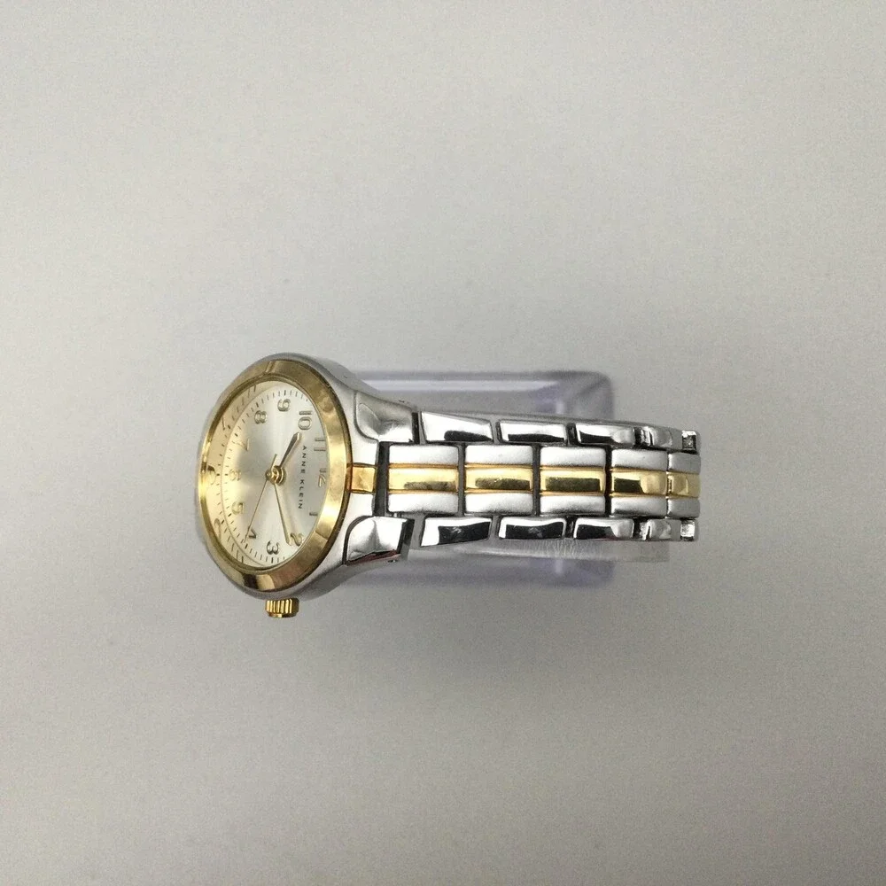Anne Klein 10/5491 Women Watch 26mm Silver Dial Two Tone Dress New Battery 6.75